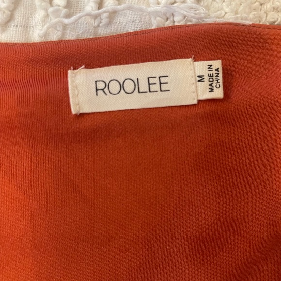 Roolee Rust Maxi Dress with White Embroidery - Picture 3 of 4